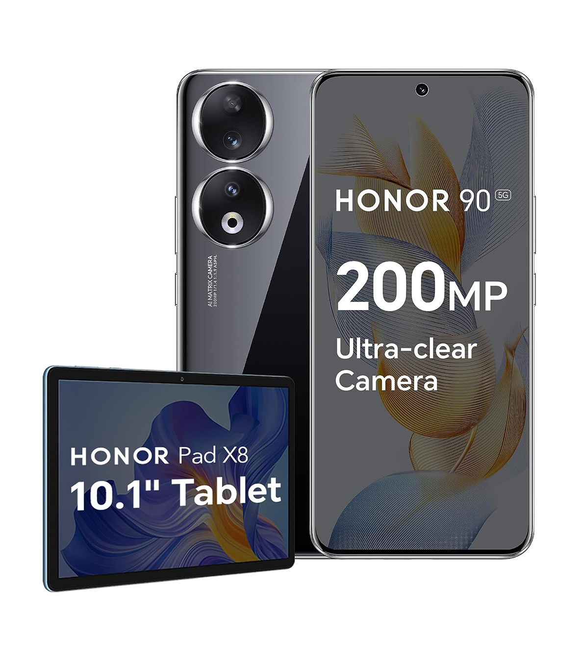 Honor 90 256GB - Black & Pad X8 Bundle